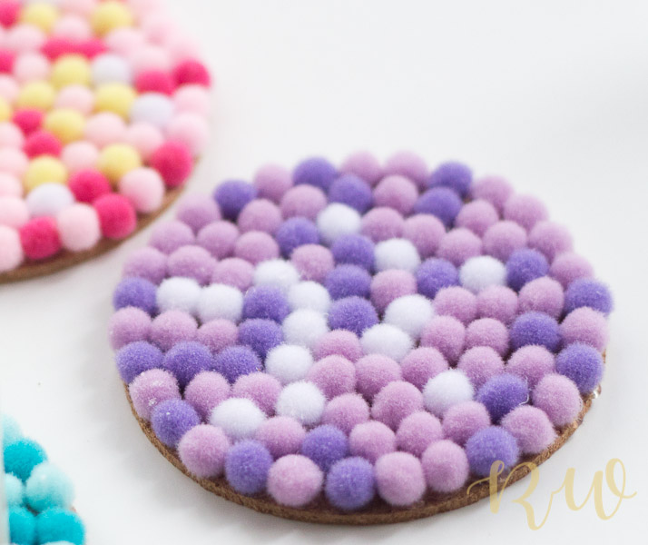 Pom Pom Coasters DIY RheaWrites