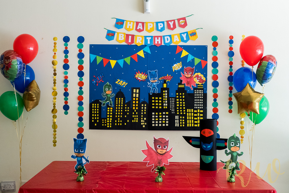 DIY PJ Mask Birthday Party Decor RheaWrites